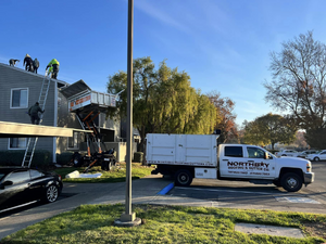 Discover the benefits of hiring a Tiburon roof repair company with the right equipment, including the driveable equipter dumpster.