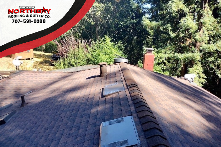 Professional Napa County roofer examining a roof for repair
