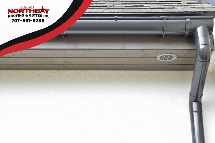 Clean and well-maintained gutters protecting a Napa home's foundation