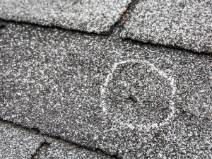 Close-up of a thorough Windsor roofing inspection, ensuring a safe and secure home.