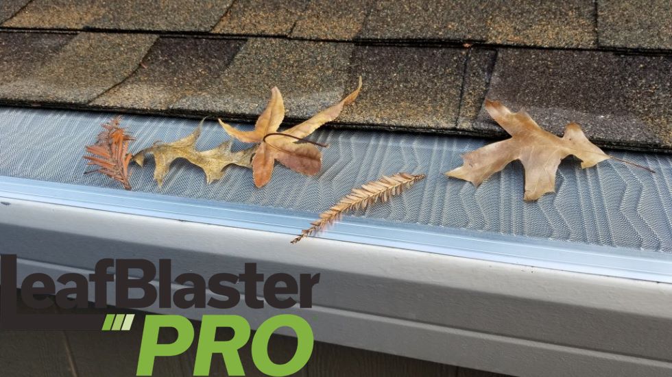 LeafBlaster Pro newly installed mesh seamless gutter