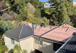 Northbay Roofing & Gutter Co.'s team working on a Rohnert Park home, showcasing expert roof repair and seamless gutter installation.